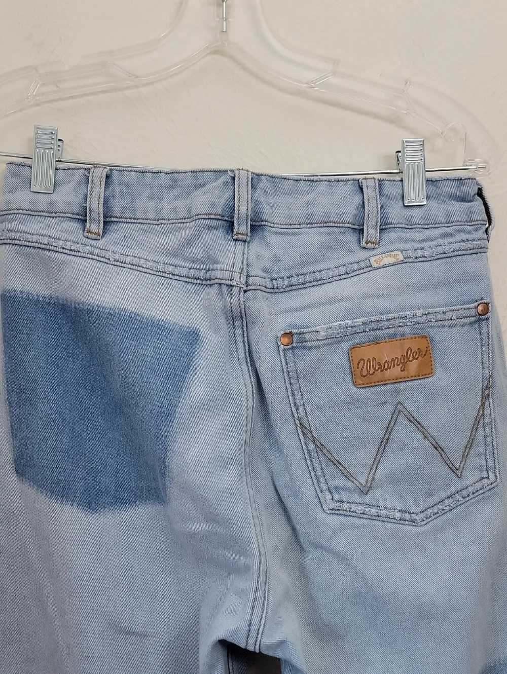 Wrangler X billabong Patchwork Light Blue Denim Jeans 28 - Picture 5 of 8